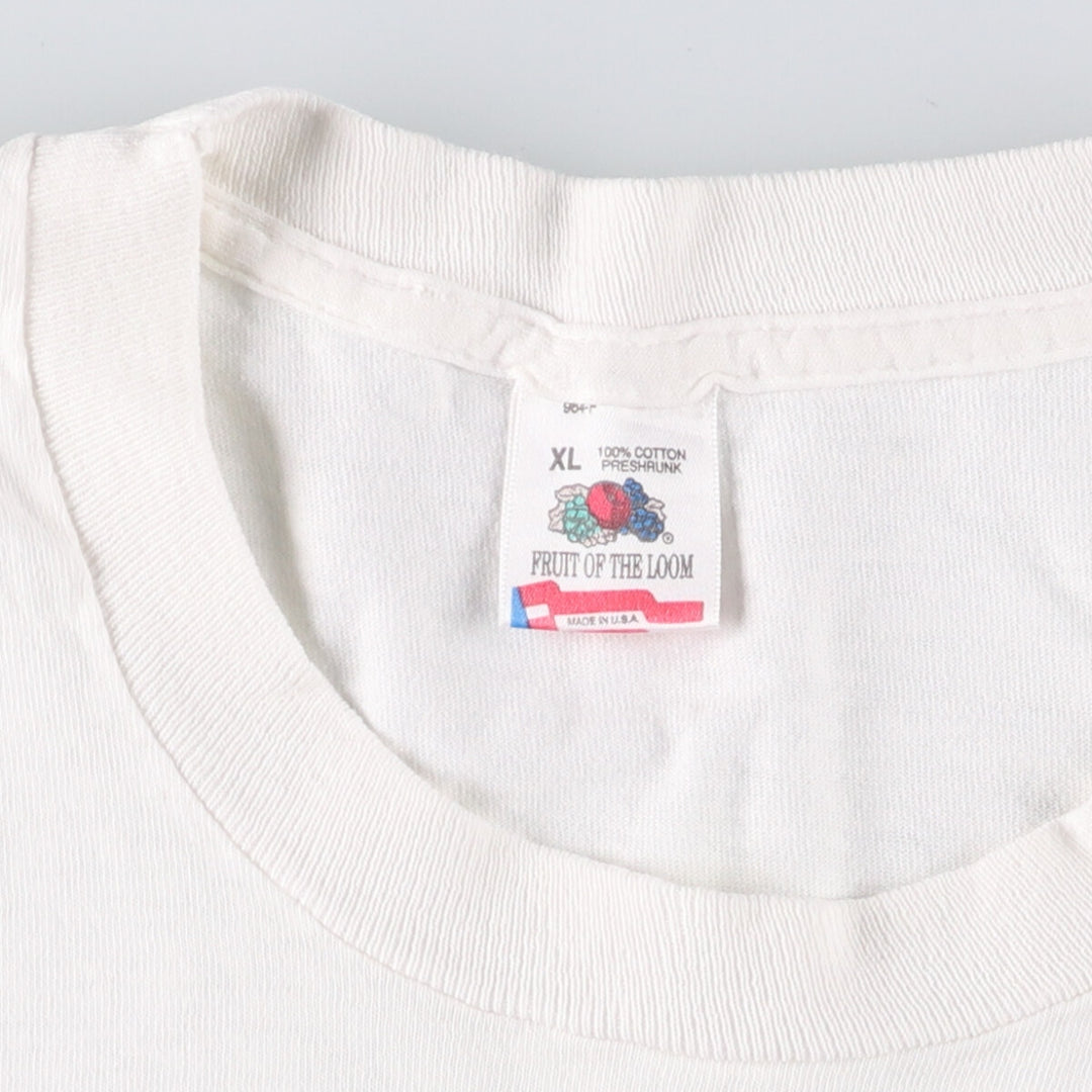 90'S Fruit of the Loom Washington Metro Print T-Shirt, Made in USA, Men's XL, Vintage cotton white type Vintage Second Hand