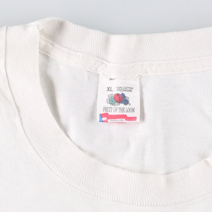 90'S Fruit of the Loom Washington Metro Print T-Shirt, Made in USA, Men's XL, Vintage cotton white type Vintage Second Hand