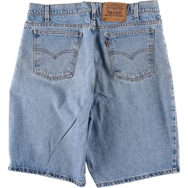 90'S Vintage Levi's 550 Relaxed Fit Denim Shorts with Orange Tab, Men's Size 36 cotton blue type Vintage Second Hand
