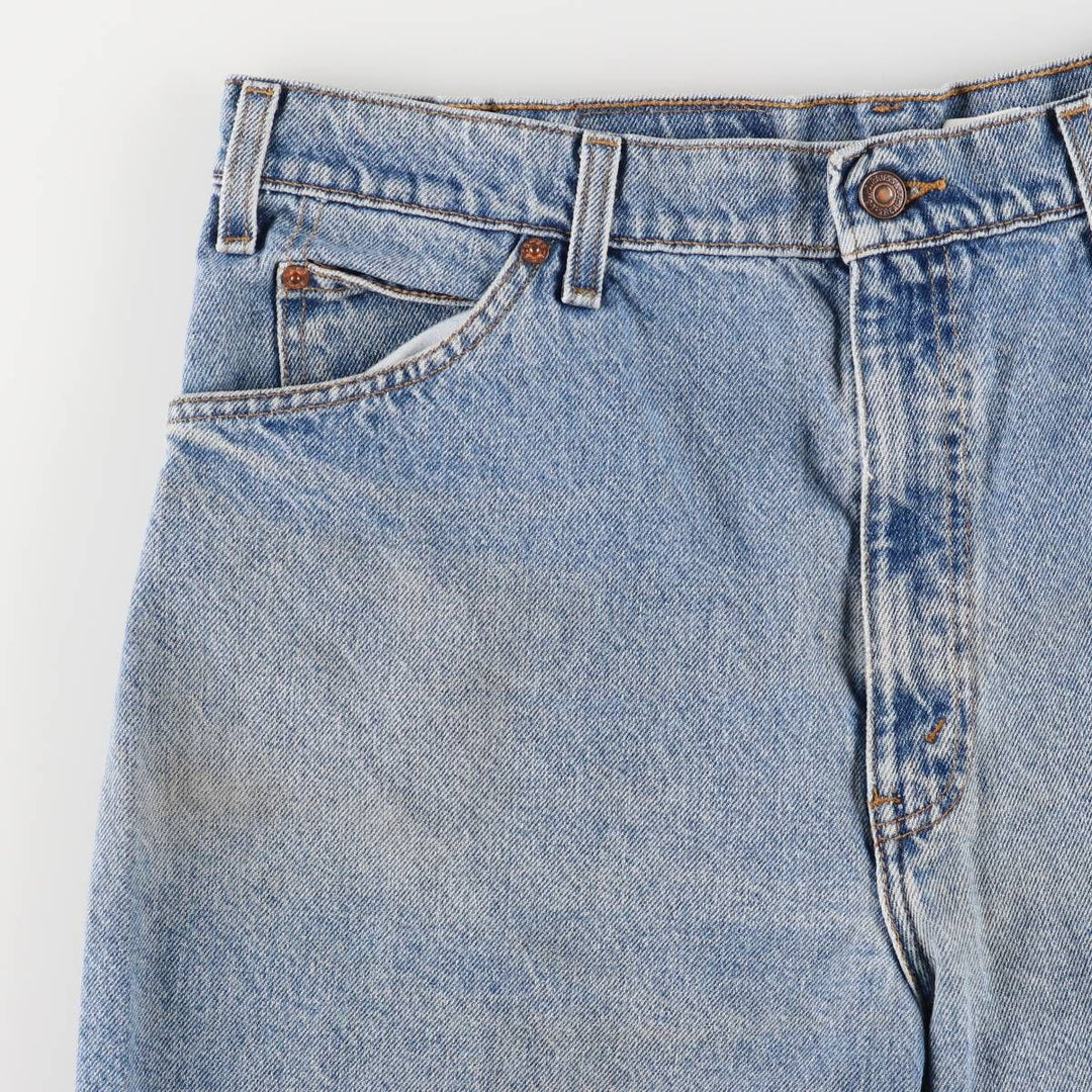90'S Vintage Levi's 550 Relaxed Fit Denim Shorts with Orange Tab, Men's Size 36 cotton blue type Vintage Second Hand