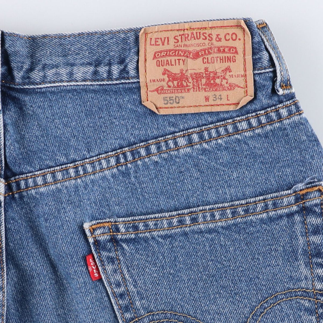 Levi's 550 Relaxed Fit Denim Shorts, Men's Size W34 cotton blue type Vintage Second Hand