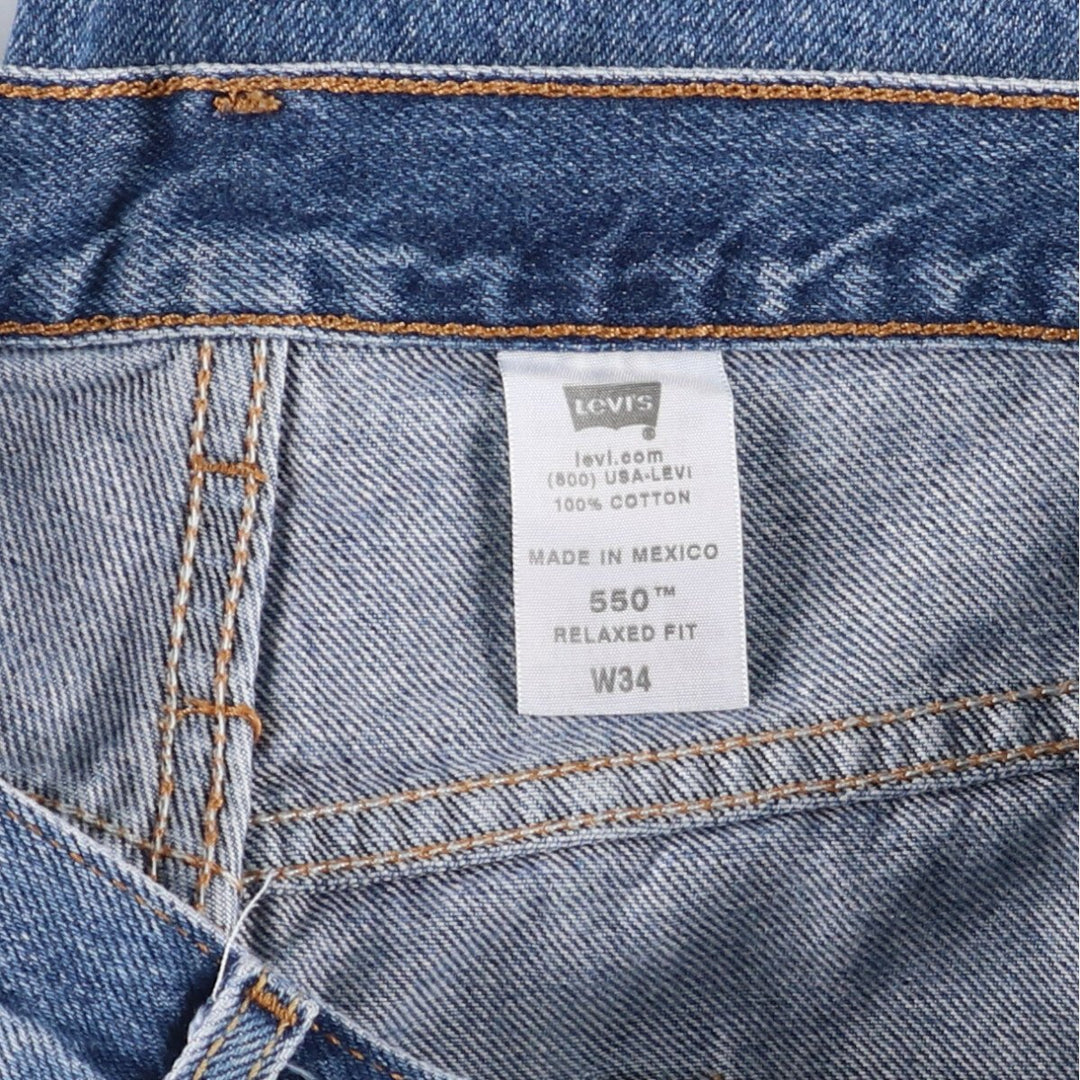 Levi's 550 Relaxed Fit Denim Shorts, Men's Size W34 cotton blue type Vintage Second Hand