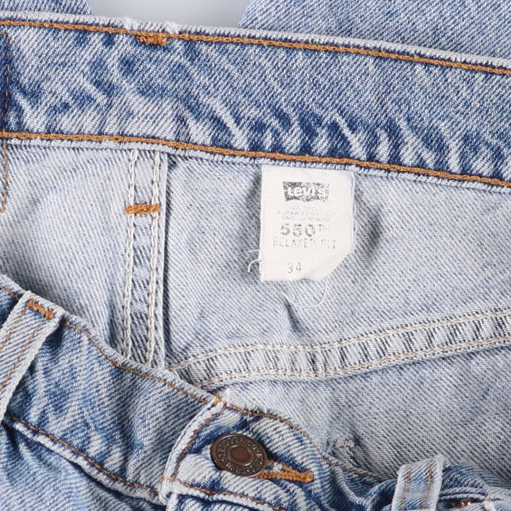 90'S Levi's 550 Relaxed Fit Orange Tab Denim Shorts, Half Pants, Jorts, Men's, W32, Vintage cotton blue type Vintage Second Hand