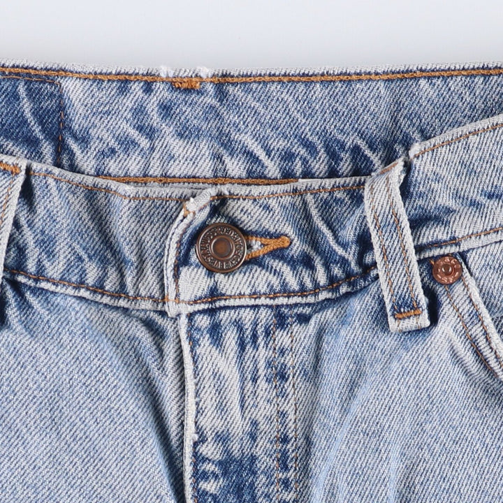 90'S Levi's 550 Relaxed Fit Orange Tab Denim Shorts, Half Pants, Jorts, Men's, W32, Vintage cotton blue type Vintage Second Hand