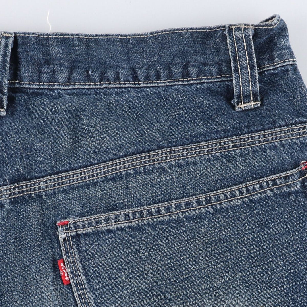 Levi's WORKER denim shorts, half pants, jorts, men's size w34 cotton blue type Vintage Second Hand
