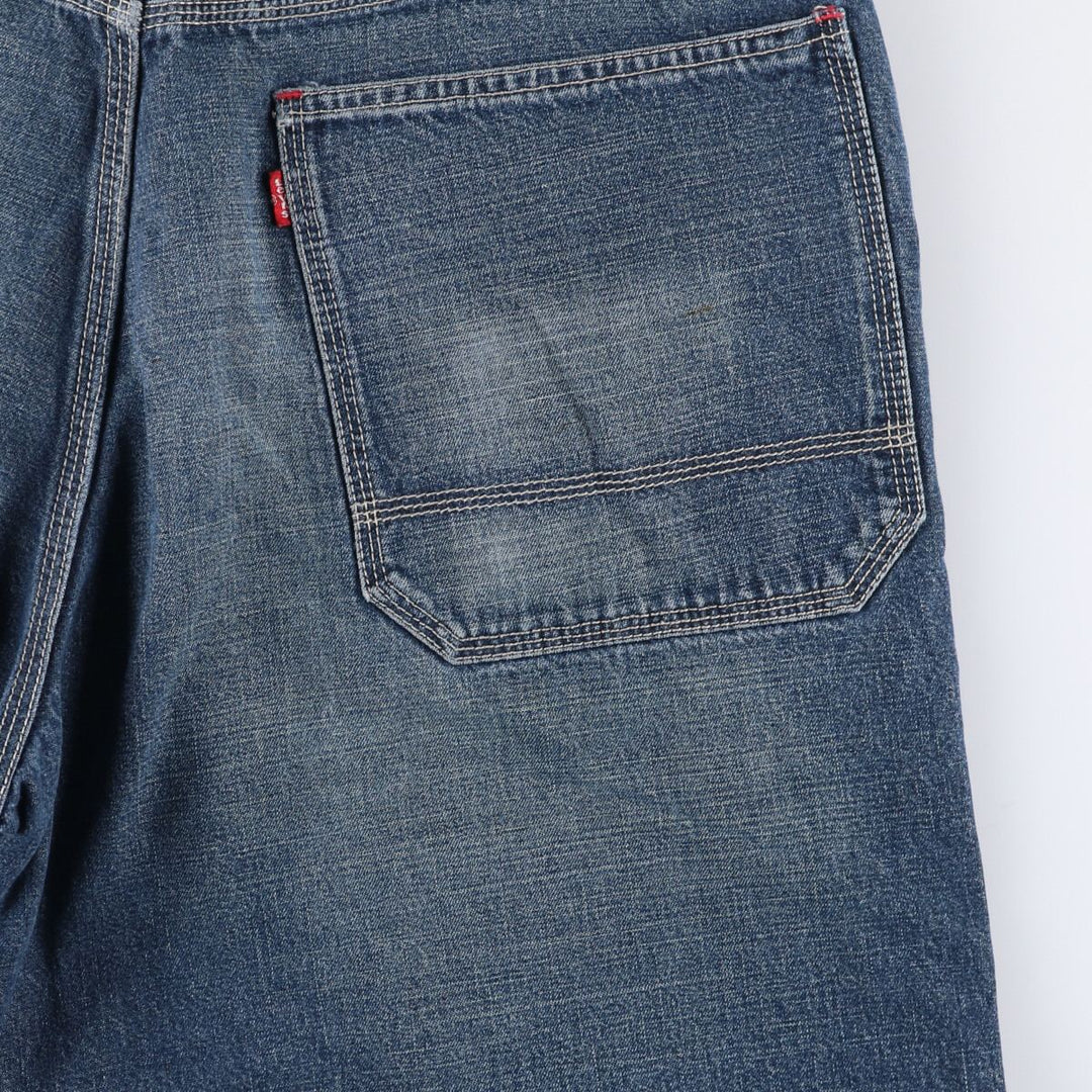 Levi's WORKER denim shorts, half pants, jorts, men's size w34 cotton blue type Vintage Second Hand