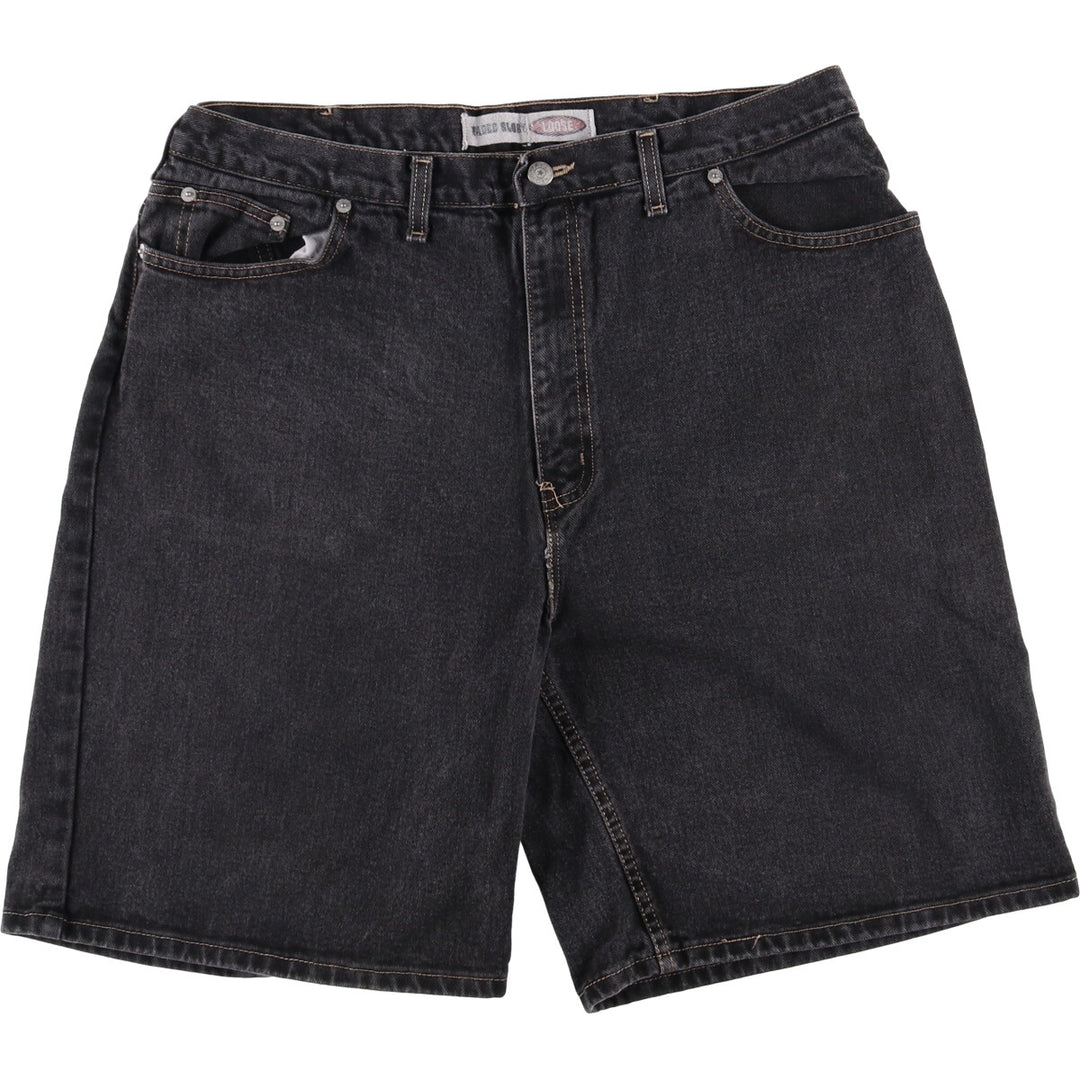 Faded Glory Black Denim Shorts Shorts Made in USA Men's W37 cotton black type Vintage Second Hand