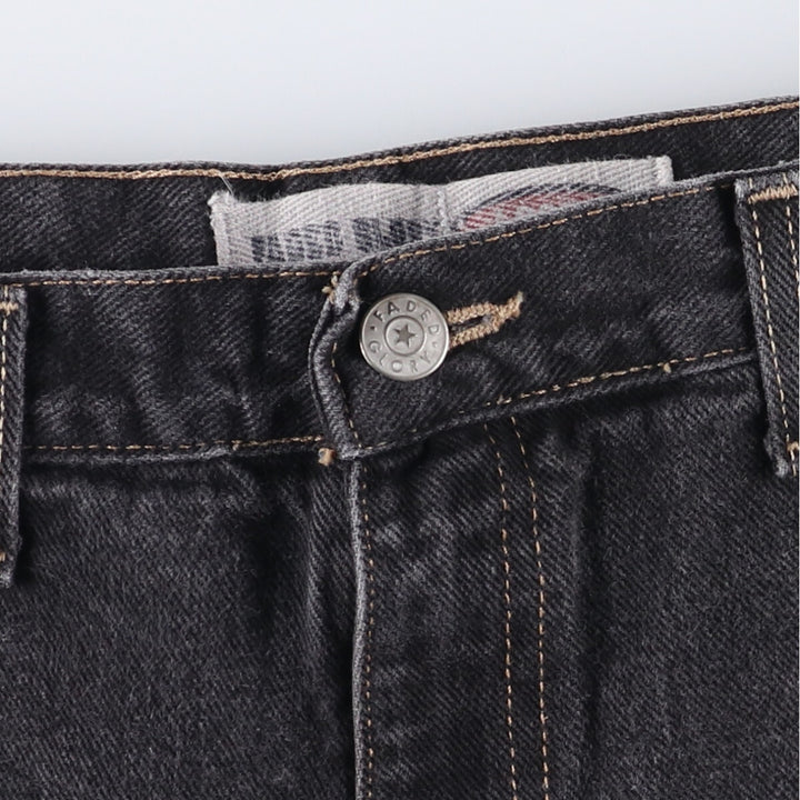 Faded Glory Black Denim Shorts Shorts Made in USA Men's W37 cotton black type Vintage Second Hand