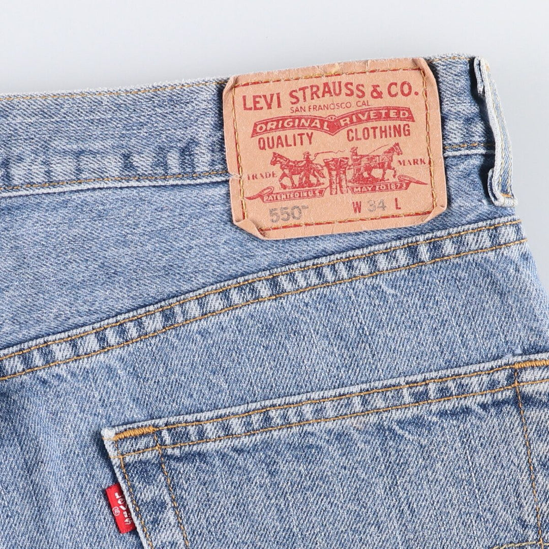 Levi's 550 Relaxed Fit Denim Shorts, Half Pants, Jorts, Men's, W35 equivalent cotton blue type Vintage Second Hand