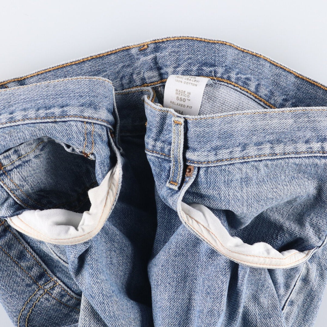 Levi's 550 Relaxed Fit Denim Shorts, Half Pants, Jorts, Men's, W35 equivalent cotton blue type Vintage Second Hand
