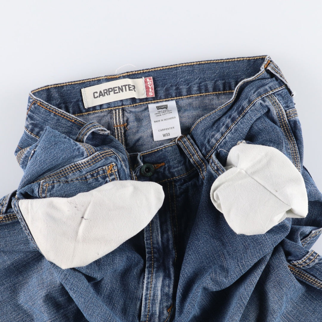 Levi's CARPENTER denim painter shorts, half pants, men's w34 equivalent cotton blue type Vintage Second Hand