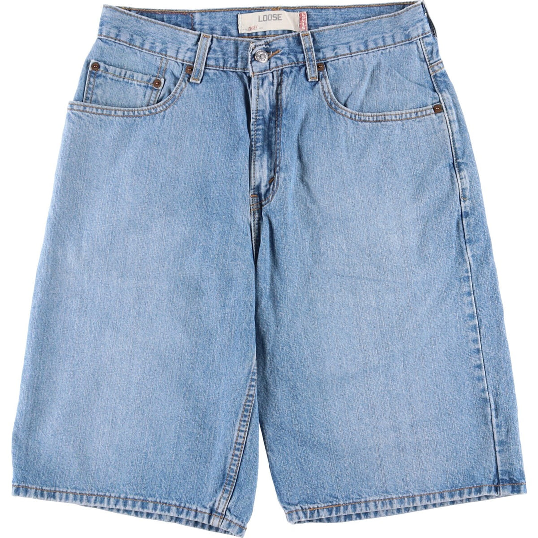 Levi's 569 LOOSE denim shorts, half pants, jorts, men's size w31 cotton blue type Vintage Second Hand