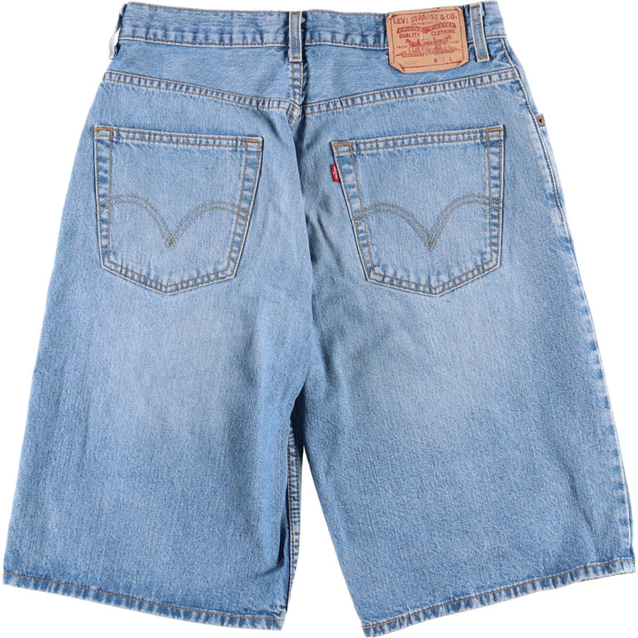 Levi's 569 LOOSE denim shorts, half pants, jorts, men's size w31 cotton blue type Vintage Second Hand