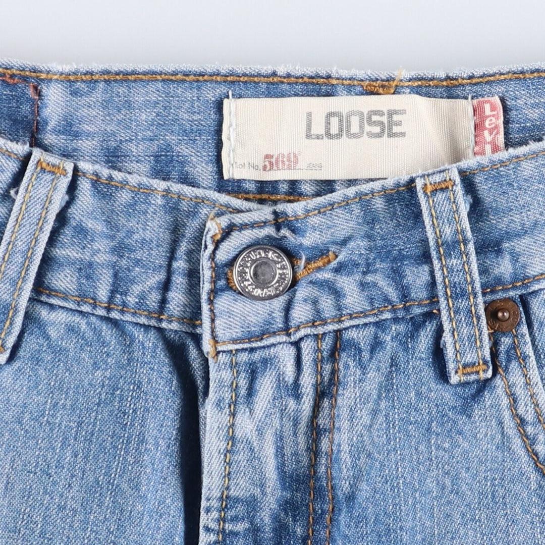 Levi's 569 LOOSE denim shorts, half pants, jorts, men's size w31 cotton blue type Vintage Second Hand