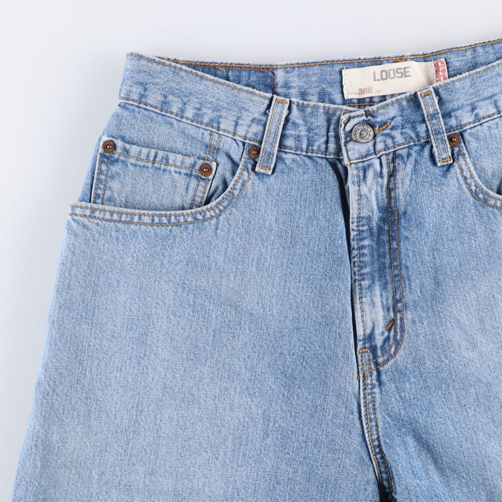 Levi's 569 LOOSE denim shorts, half pants, jorts, men's size w31 cotton blue type Vintage Second Hand