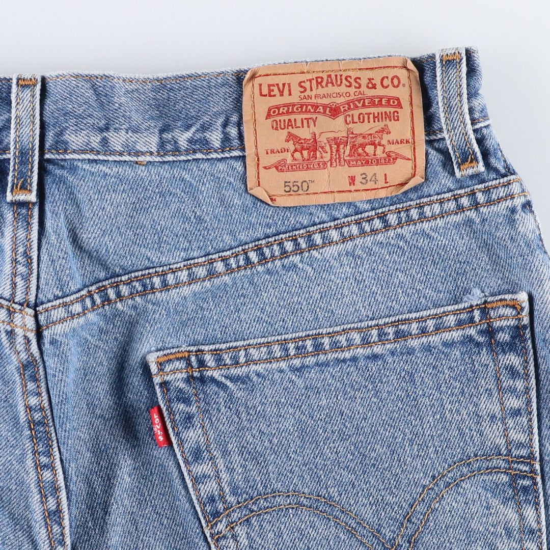Levi's 550 Relaxed Fit Denim Shorts, Men's Size W34 cotton blue type Vintage Second Hand