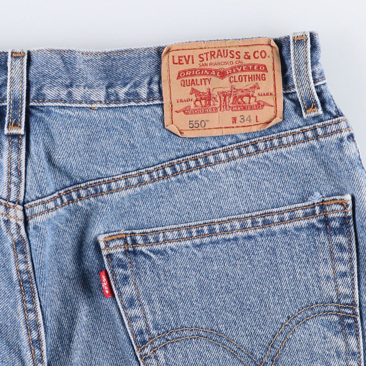 Levi's 550 Relaxed Fit Denim Shorts, Men's Size W34 cotton blue type Vintage Second Hand