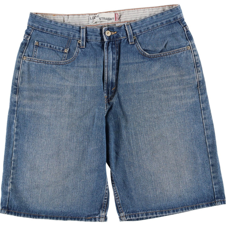 Levi's 569 LOOSE STRAIGHT denim shorts, half pants, jorts, men's w34 equivalent cotton blue type Vintage Second Hand