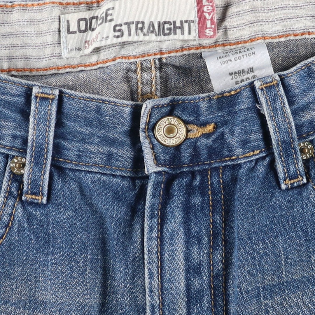 Levi's 569 LOOSE STRAIGHT denim shorts, half pants, jorts, men's w34 equivalent cotton blue type Vintage Second Hand
