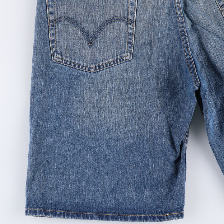 Levi's 569 LOOSE STRAIGHT denim shorts, half pants, jorts, men's w34 equivalent cotton blue type Vintage Second Hand