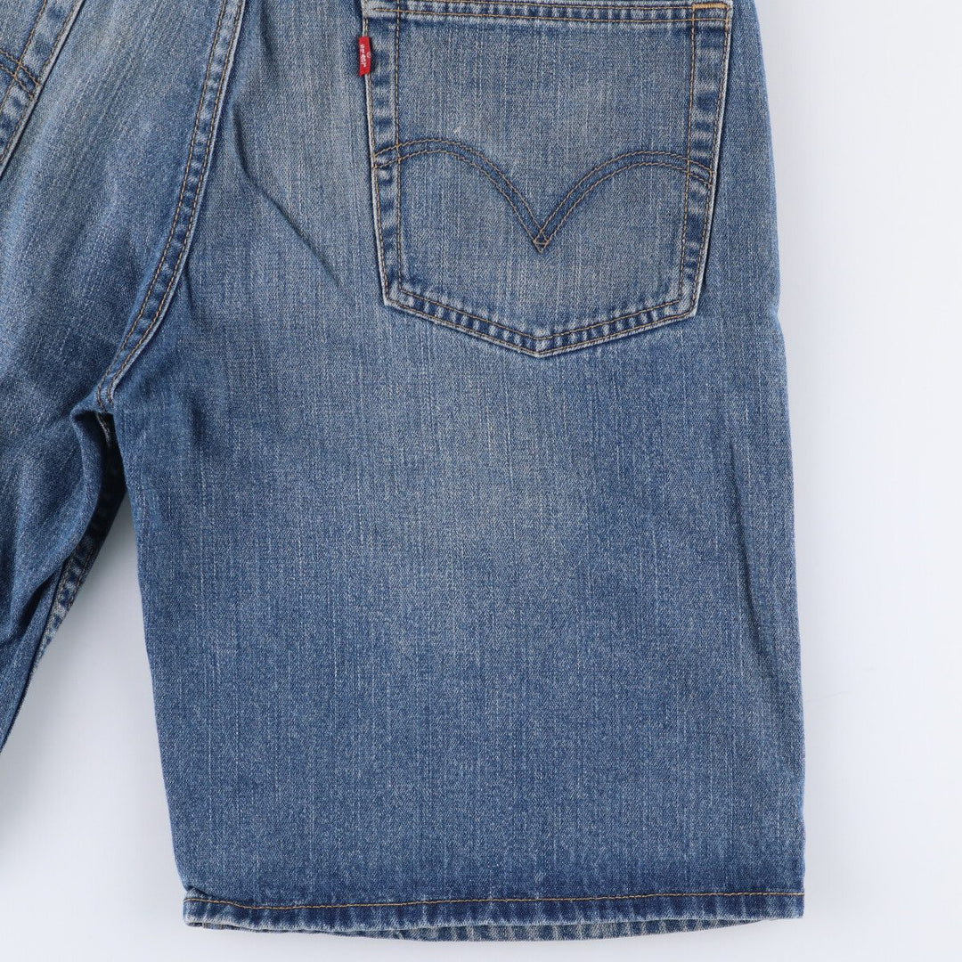 Levi's 569 LOOSE STRAIGHT denim shorts, half pants, jorts, men's w34 equivalent cotton blue type Vintage Second Hand