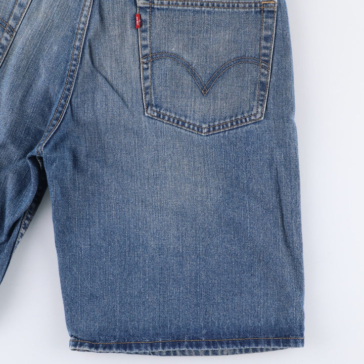 Levi's 569 LOOSE STRAIGHT denim shorts, half pants, jorts, men's w34 equivalent cotton blue type Vintage Second Hand