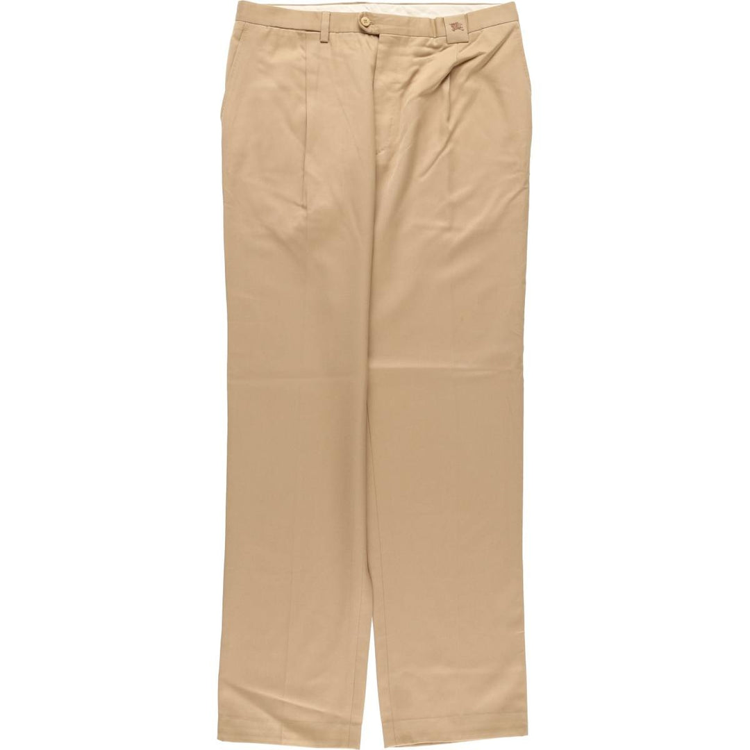 Burberry's BURBERRY LONDON One-tuck wool pants slacks for men, equivalent to w34 wool Beige type Vintage Second Hand