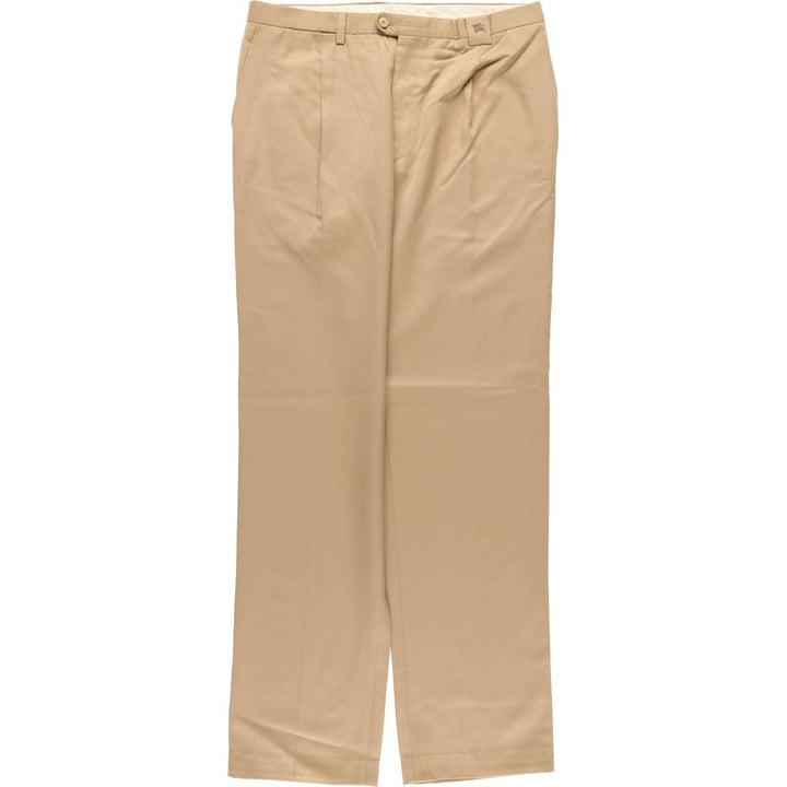 Burberry's BURBERRY LONDON One-tuck wool pants slacks for men, equivalent to w34 wool Beige type Vintage Second Hand