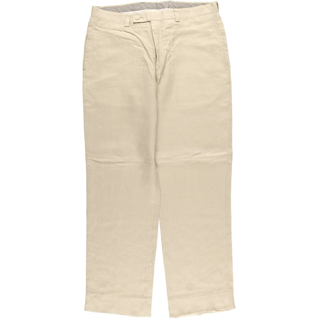 2000s~ Calvin Klein linen pants slacks men's size W35 linen Beige type Vintage Second Hand