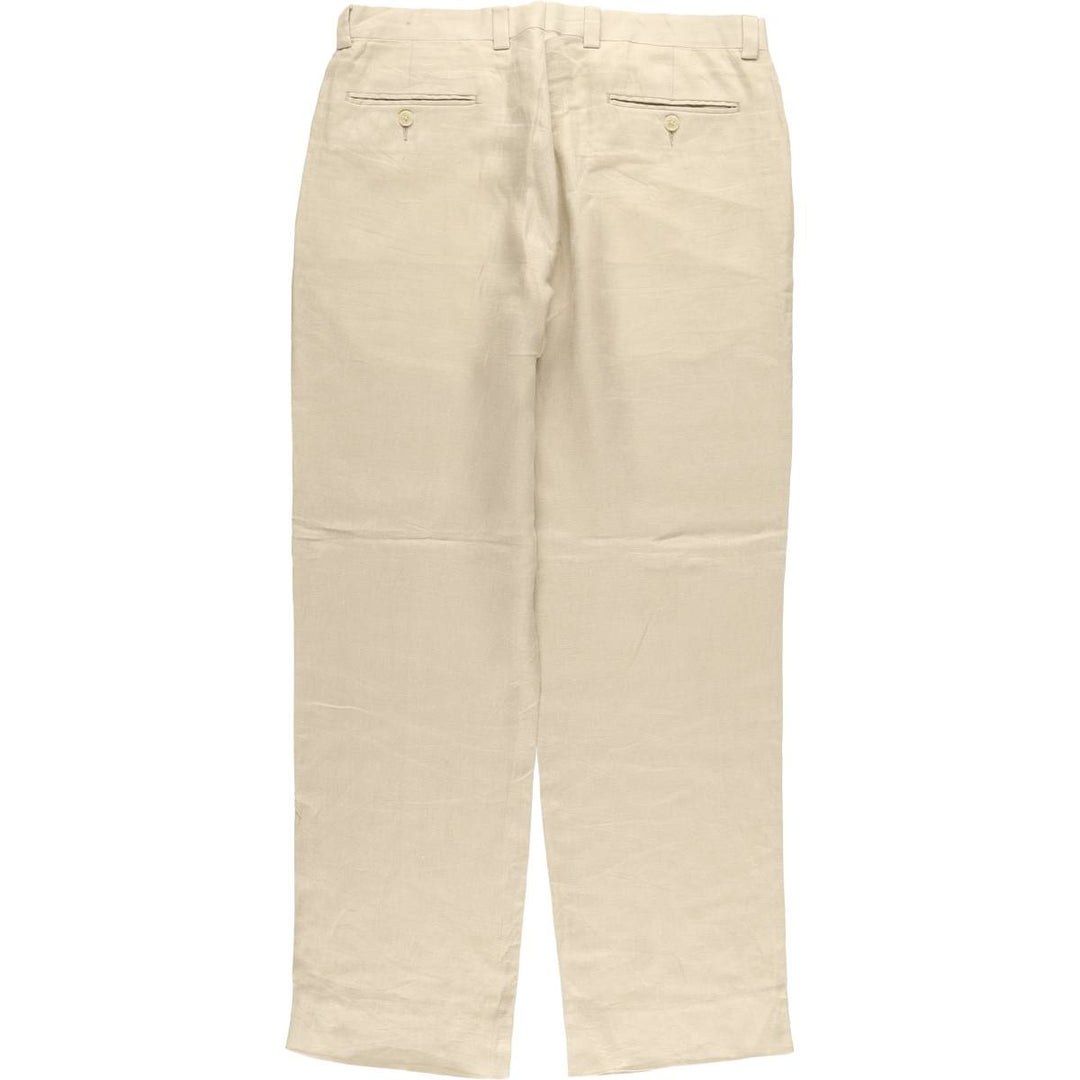 2000s~ Calvin Klein linen pants slacks men's size W35 linen Beige type Vintage Second Hand