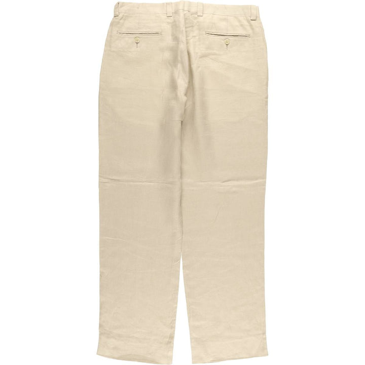 2000s~ Calvin Klein linen pants slacks men's size W35 linen Beige type Vintage Second Hand