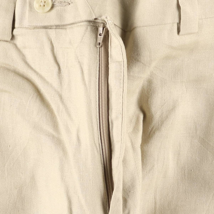 2000s~ Calvin Klein linen pants slacks men's size W35 linen Beige type Vintage Second Hand