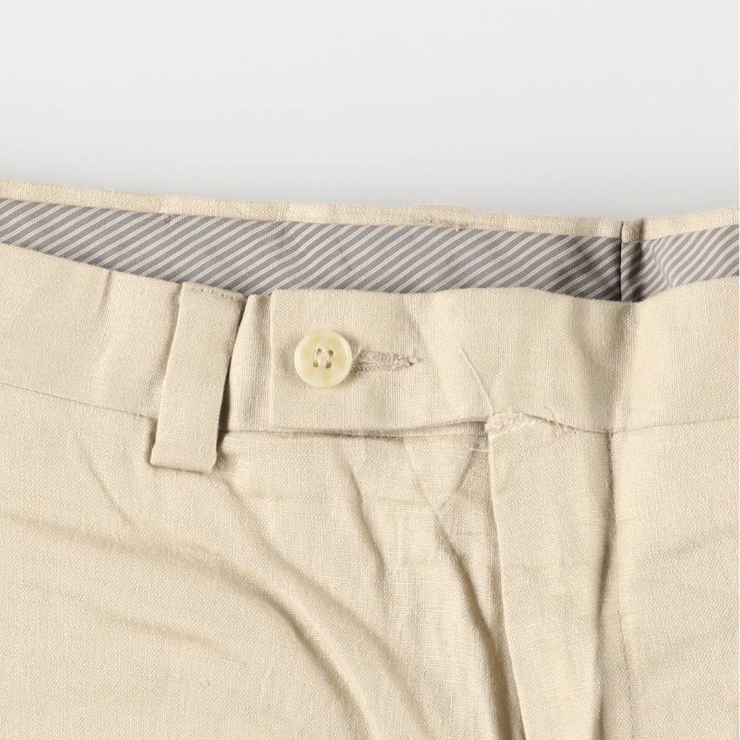 2000s~ Calvin Klein linen pants slacks men's size W35 linen Beige type Vintage Second Hand