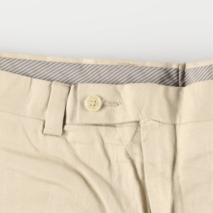2000s~ Calvin Klein linen pants slacks men's size W35 linen Beige type Vintage Second Hand