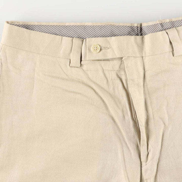 2000s~ Calvin Klein linen pants slacks men's size W35 linen Beige type Vintage Second Hand