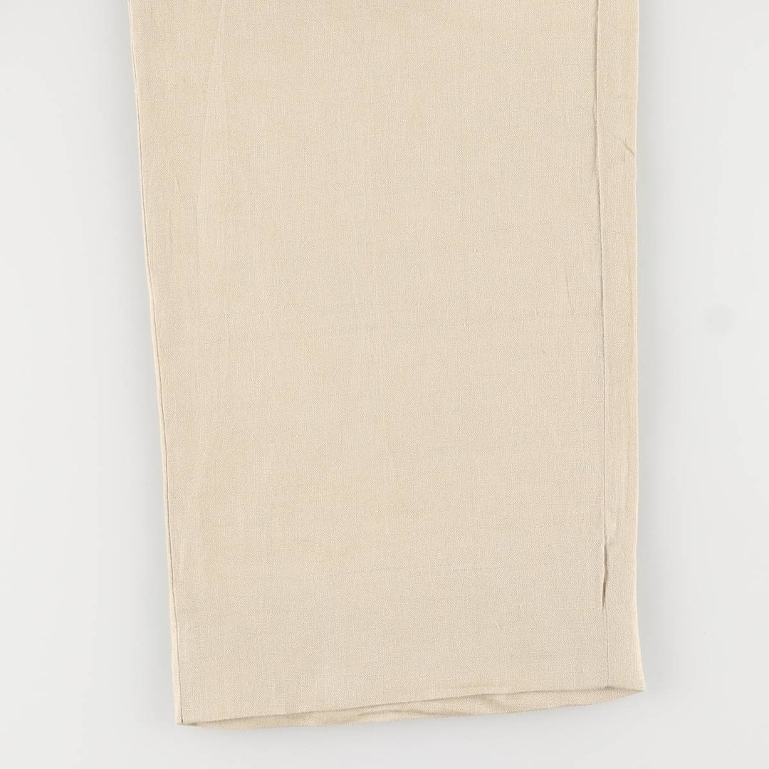 2000s~ Calvin Klein linen pants slacks men's size W35 linen Beige type Vintage Second Hand