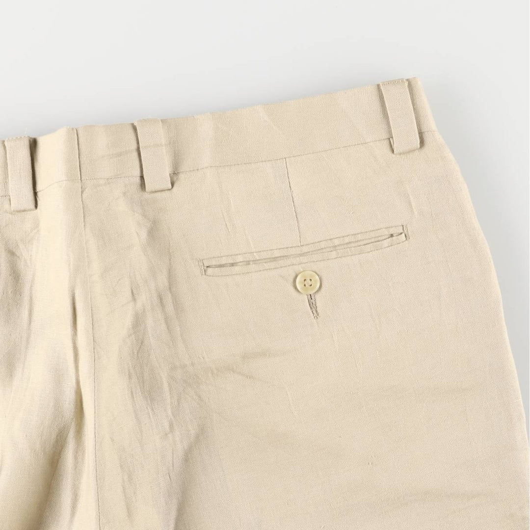 2000s~ Calvin Klein linen pants slacks men's size W35 linen Beige type Vintage Second Hand