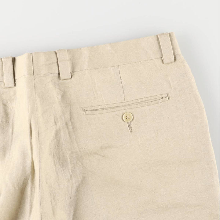 2000s~ Calvin Klein linen pants slacks men's size W35 linen Beige type Vintage Second Hand