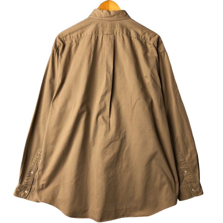 Ralph Lauren long sleeve button down shirt, men's XL size cotton Beige type Vintage Second Hand