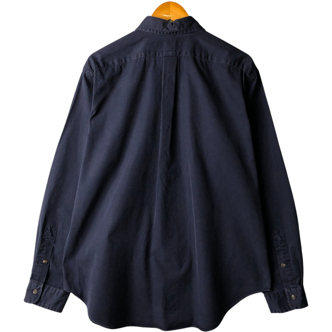 Ralph Lauren Classic Fit Long Sleeve Button Down Shirt Men's XL cotton navy blue type Vintage Second Hand