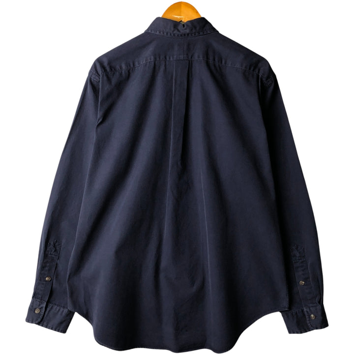 Ralph Lauren Classic Fit Long Sleeve Button Down Shirt Men's XL cotton navy blue type Vintage Second Hand