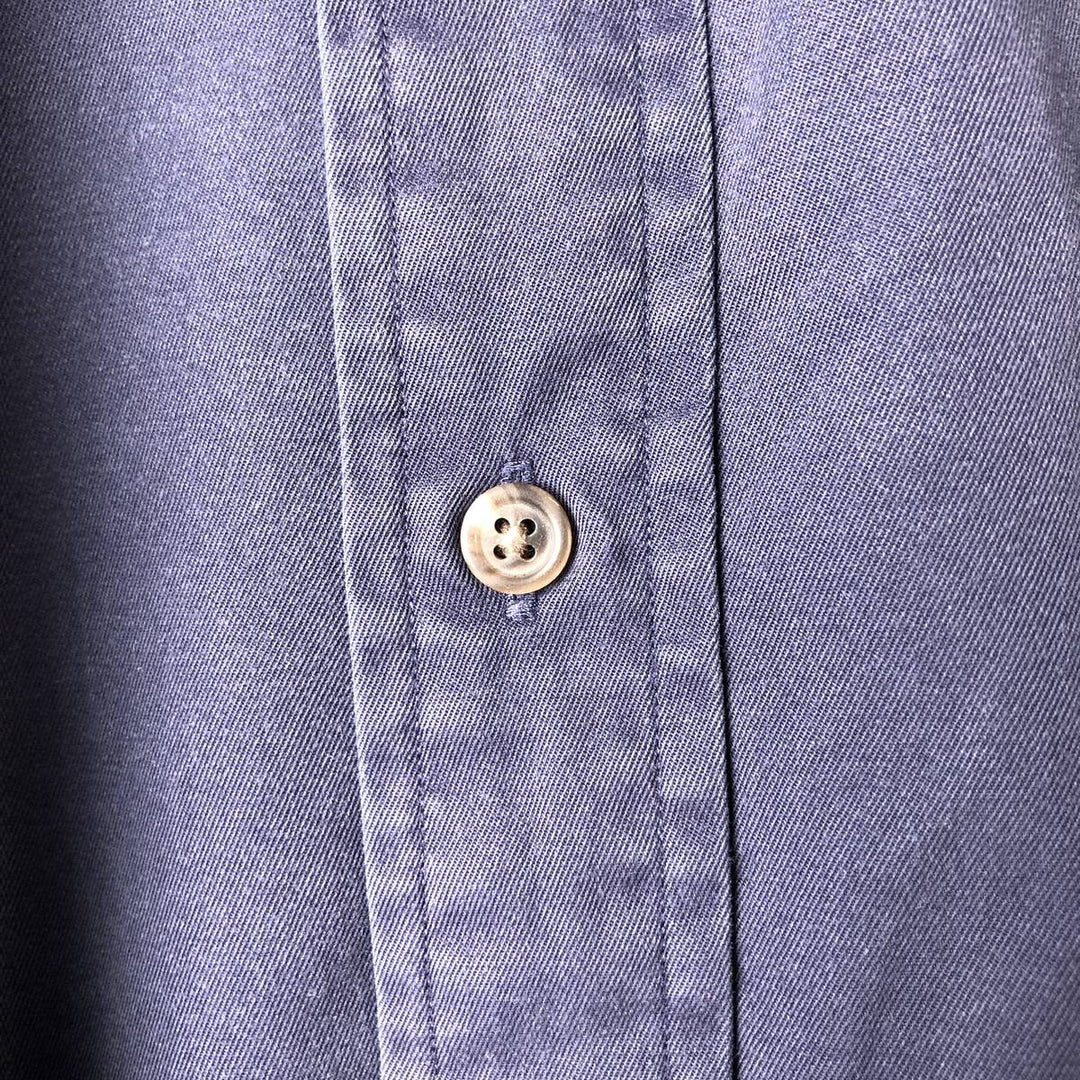 Ralph Lauren Classic Fit Long Sleeve Button Down Shirt Men's XL cotton navy blue type Vintage Second Hand