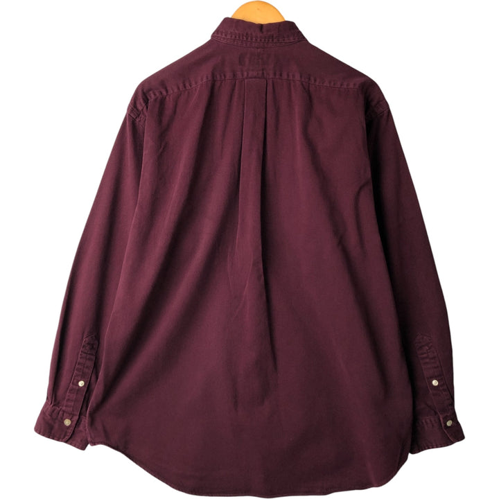 Ralph Lauren long sleeve button down shirt, men's size L cotton Red type red-purple Vintage Second Hand