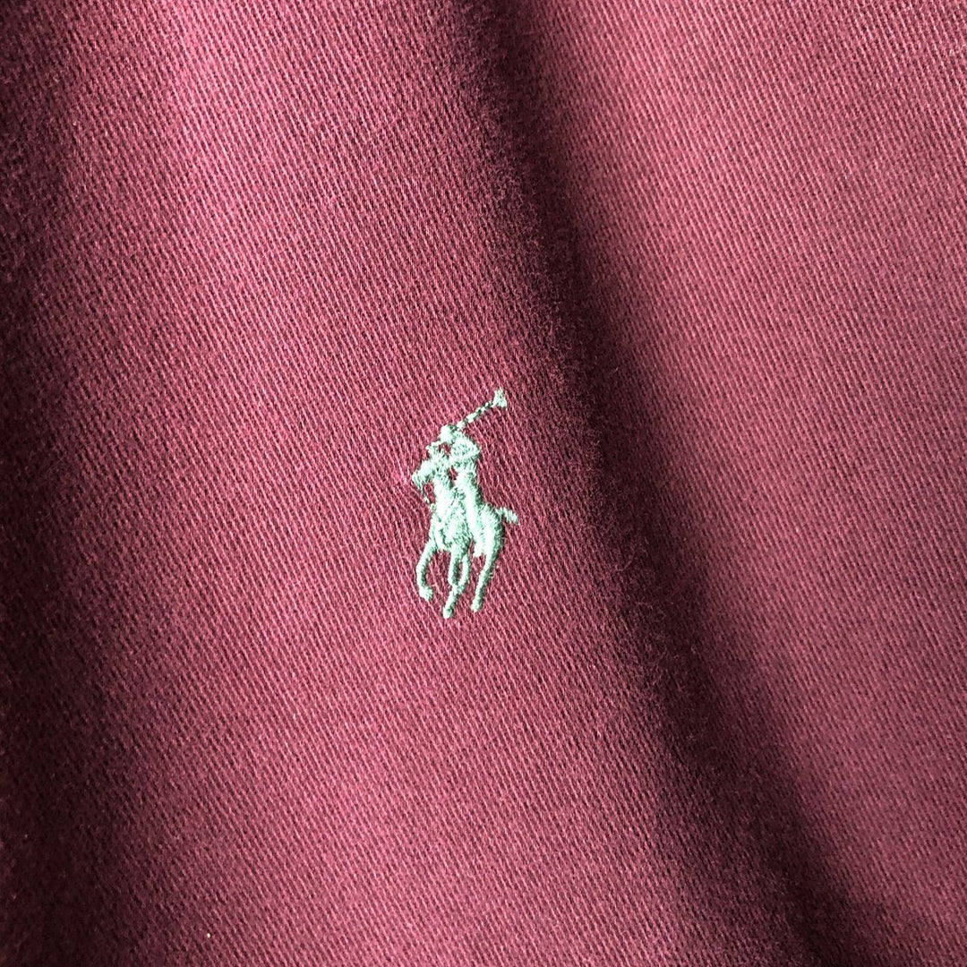 Ralph Lauren long sleeve button down shirt, men's size L cotton Red type red-purple Vintage Second Hand