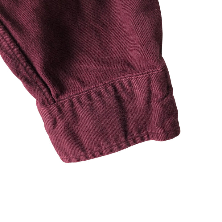 Ralph Lauren long sleeve button down shirt, men's size L cotton Red type red-purple Vintage Second Hand