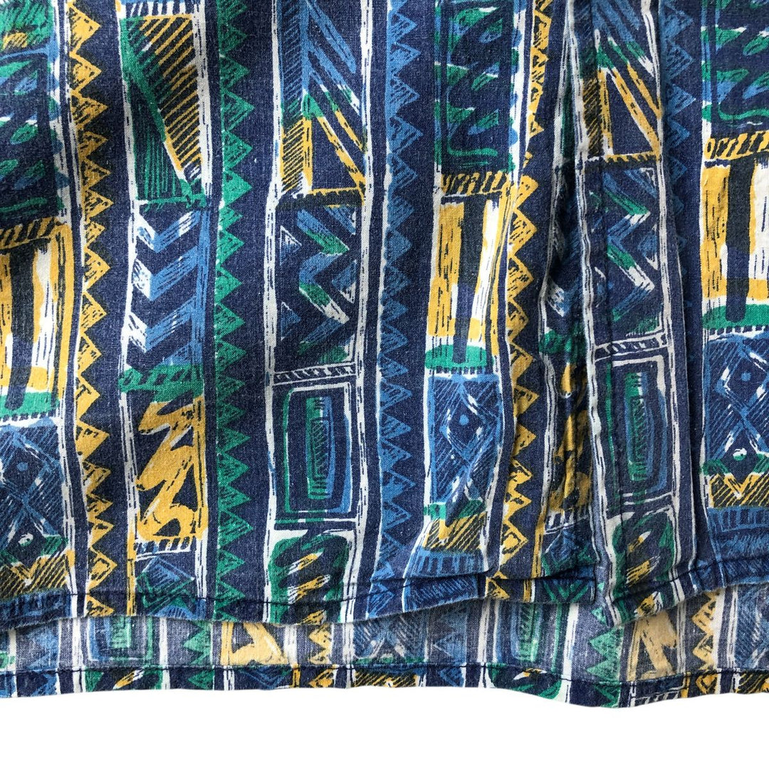 Vintage 80s-90'S Levi's all-over print short-sleeved cotton box shirt, men's size XL cotton blue type Vintage Second Hand