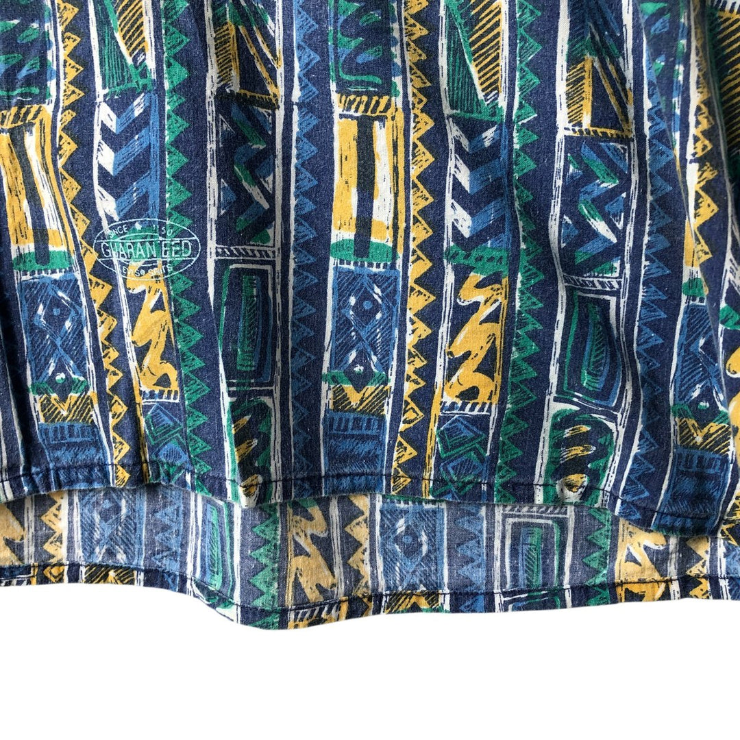 Vintage 80s-90'S Levi's all-over print short-sleeved cotton box shirt, men's size XL cotton blue type Vintage Second Hand