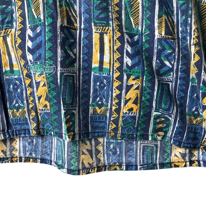 Vintage 80s-90'S Levi's all-over print short-sleeved cotton box shirt, men's size XL cotton blue type Vintage Second Hand