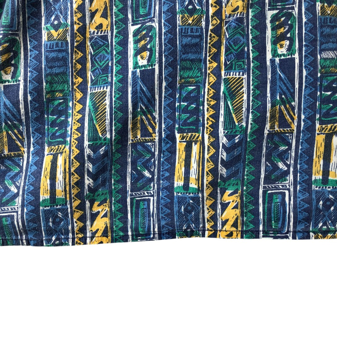 Vintage 80s-90'S Levi's all-over print short-sleeved cotton box shirt, men's size XL cotton blue type Vintage Second Hand