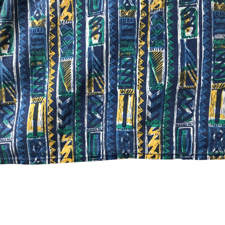 Vintage 80s-90'S Levi's all-over print short-sleeved cotton box shirt, men's size XL cotton blue type Vintage Second Hand